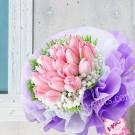 Pink tulip Hand Bouquet
