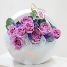 Table Bouquet Purple Roses