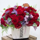 Table Bouquet Red Roses