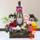 Moet & Chandon Cuvee Dom Perignon Champagne  hamper & flower