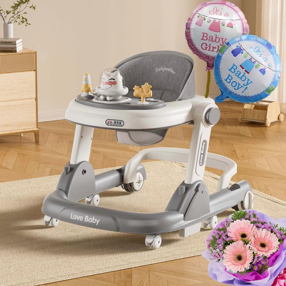 New Born Baby Walker - Grey