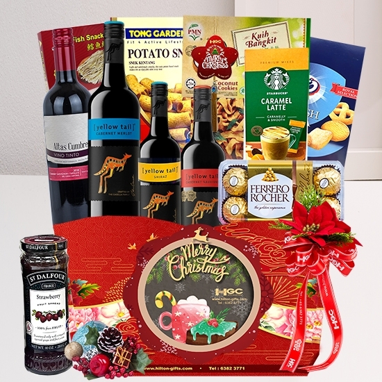 Christmas Wine & Chocolate Hamper